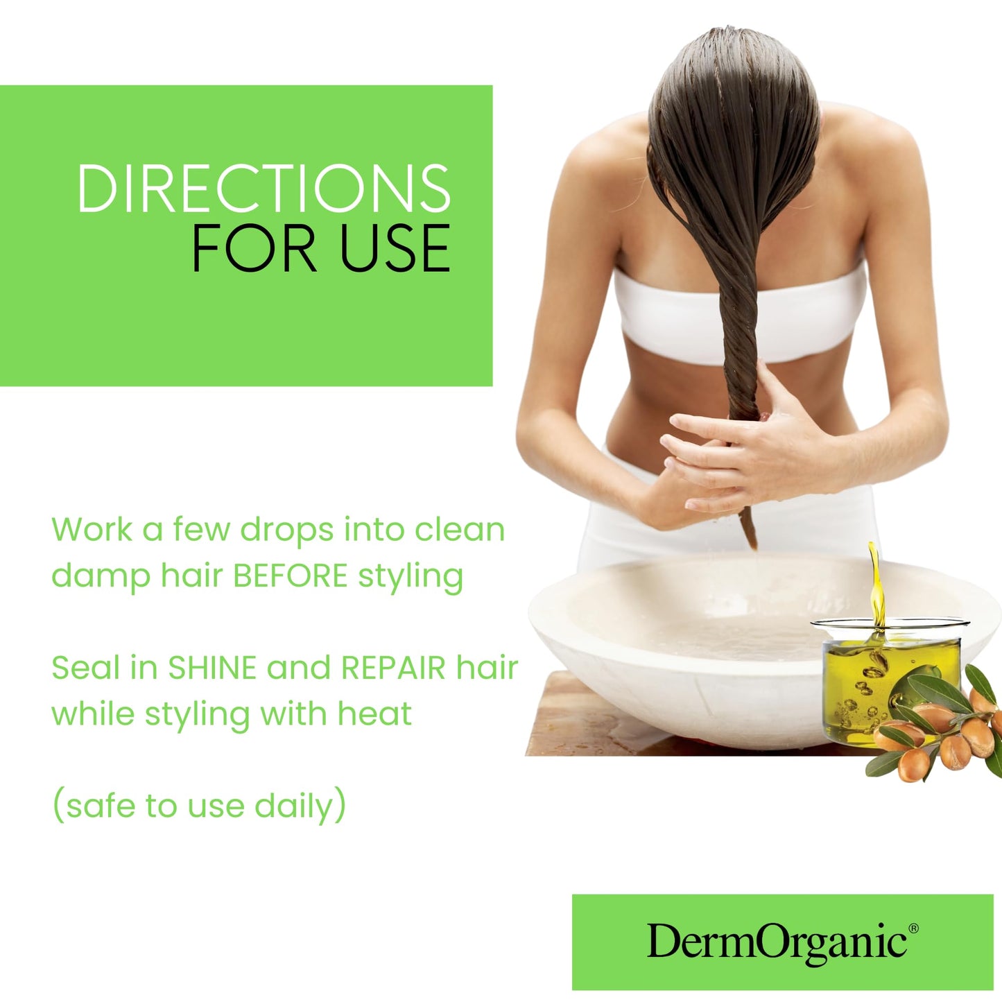 DermOrganic Organic Argan Oil - LEAVE IN TREATMENT 4 oz (1 PACK)