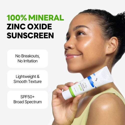 ROUND LAB Birch Juice Mild-Up Sunscreen - SPF 50+ Broad Spectrum | Mineral Zinc Oxide for Sensitive Skin, 1.69 Fl Oz