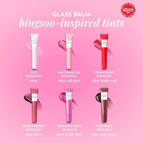 Glow Recipe Glass Balm Lip Treatment - 12Hr Hydrating Balm with Hyaluronic Acid for Smooth, Plump Lips - Sheer Berry Tint (15 ml)