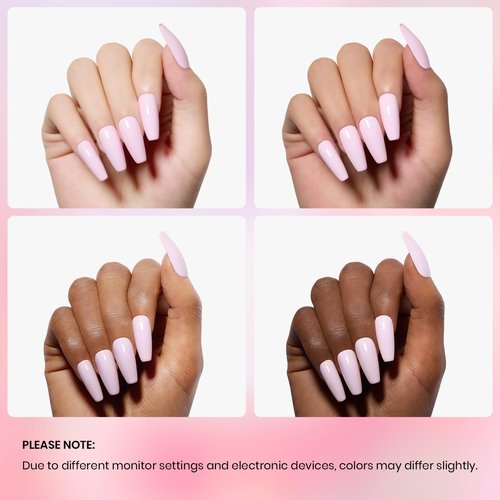Beetles Pink Gel Polish - Barely Pink 15ML/0.51Fl Oz, Light Pink Gel Nail Polish, Soak Off UV LED Lamp Nail Art, Long-Lasting Manicure Salon DIY Home Easter Spring Nails