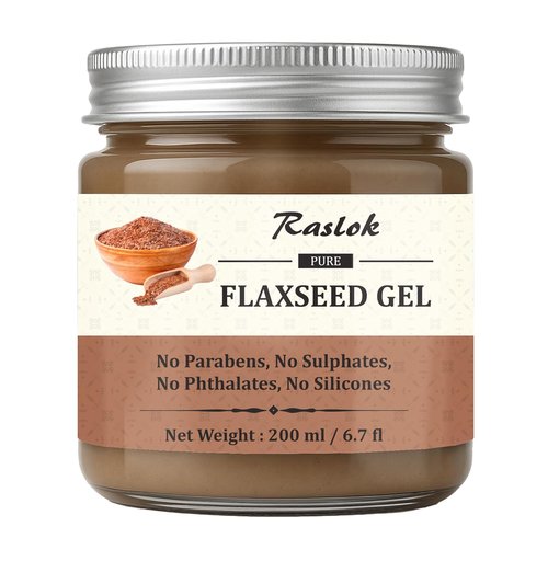 Raslok Pure Flaxseed Gel - Hydrating & Nourishing Hair Curling Gel | Lightweight Formula | 6.7 fl oz - 200ml