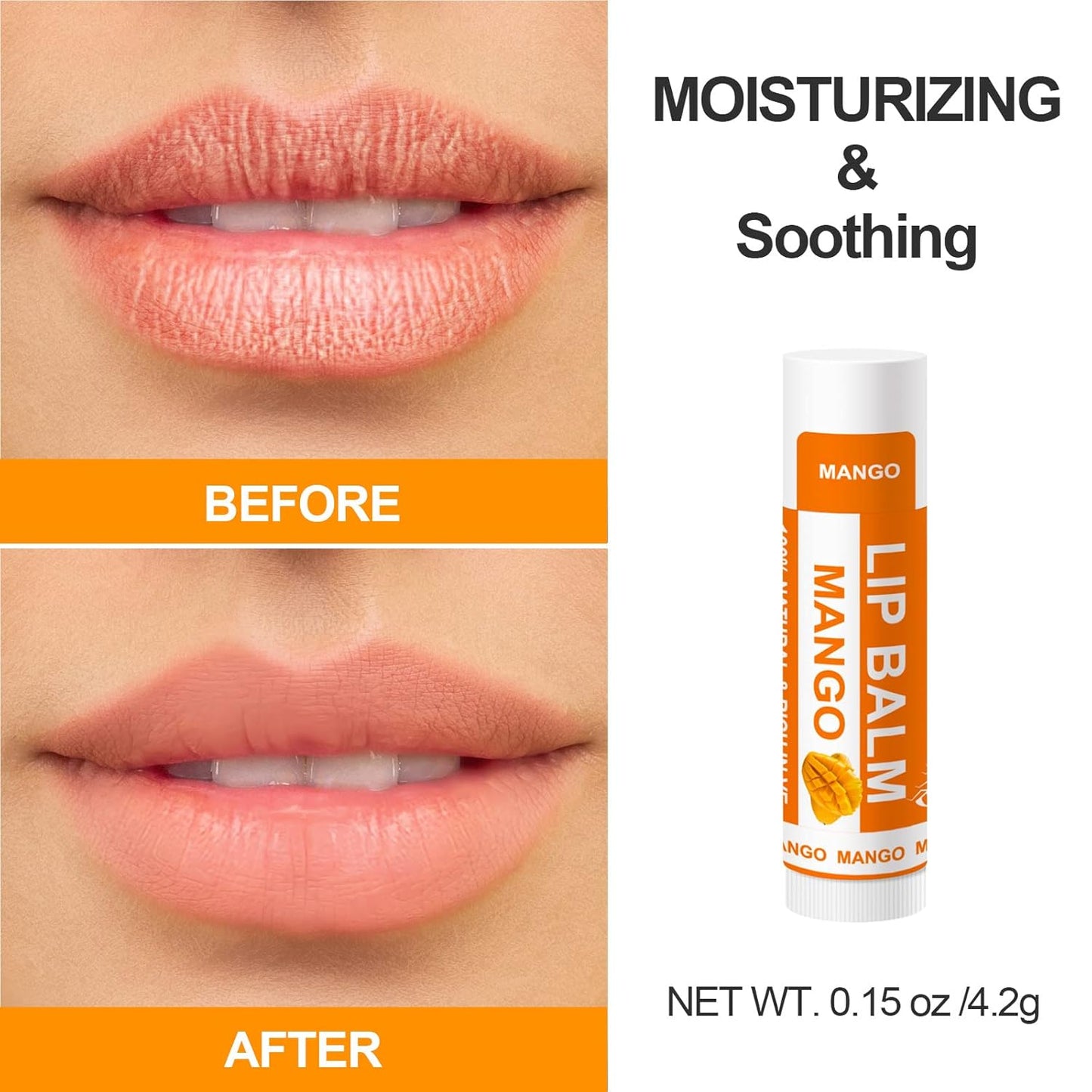 Yopela Natural Lip Balm Set | 14 Pack with Vitamin E & Coconut Oil - Moisturizing & Soothing for Chapped Lips - Perfect Valentine's Gift