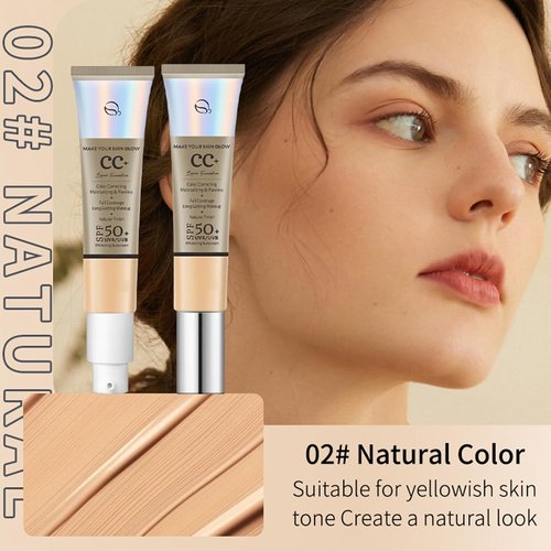 CC Cream by [Brand Name] - SPF 50 Full Coverage Foundation for Even Skin Tone | Hydrating & Lightweight