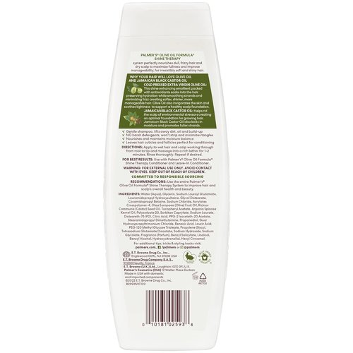 Palmer's Olive Oil Formula Shine Therapy Shampoo - Nourishing Formula | 13.5 Ounce (Pack of 2)