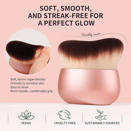 Docolor Self Tanner Brush - Large 75mm Body Makeup Brush for Flawless Tanning & Bronzing | Soft Synthetic Hair