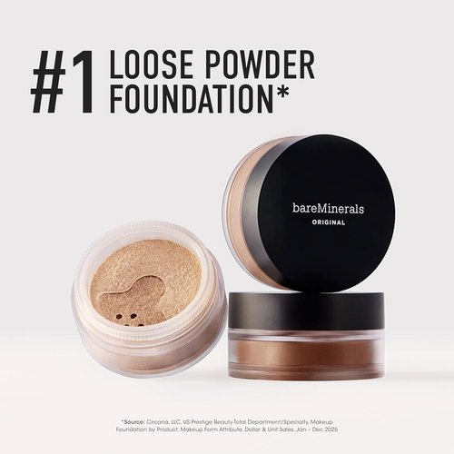 bareMinerals Original Loose Powder Foundation SPF 15 - Sheer to Full Coverage Makeup for Flawless Skin