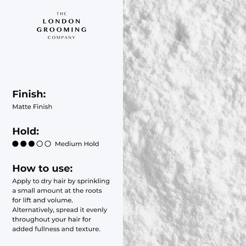 London Grooming Company Matte Hair Powder for Men - All-Day Medium Hold Texture Powder | 0.7 Ounces (20g)