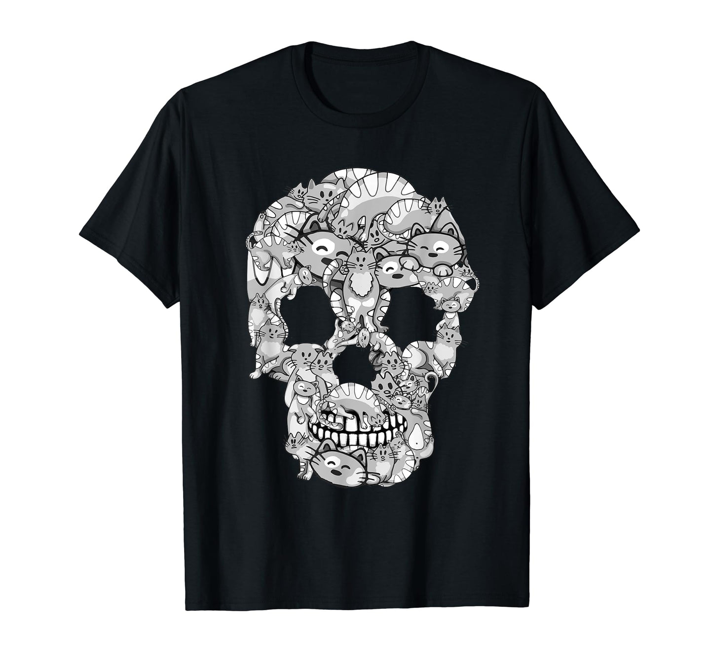 Cat Skull Tee Kitty Skeleton Halloween Costume Cat Lover T-Shirt