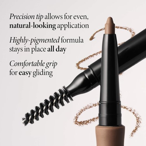 LAURA GELLER NEW YORK INKcredible Waterproof Brow Pencil- Blending Spoolie Brush - Long Lasting Eyebrow Filler
