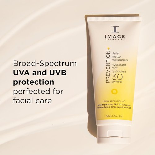 IMAGE Skincare Daily Matte Moisturizer SPF 30 - Zinc Oxide Mattifying Face Lotion | 3.2 oz