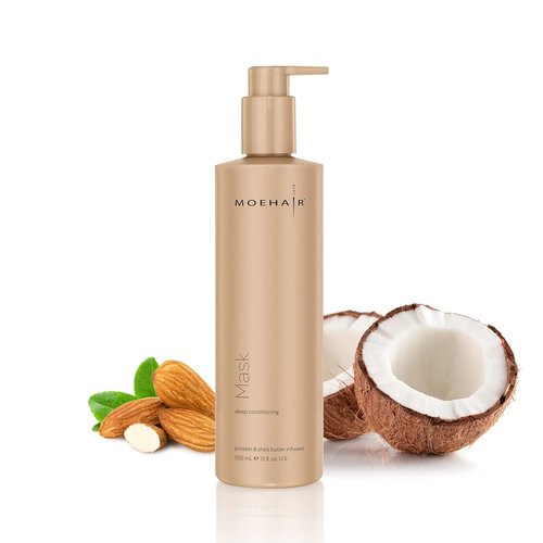 MOEHAIR Hydrating Hair Mask - Shea Butter & Olive Oil Formula for Damaged Hair | 12 Fl. Oz