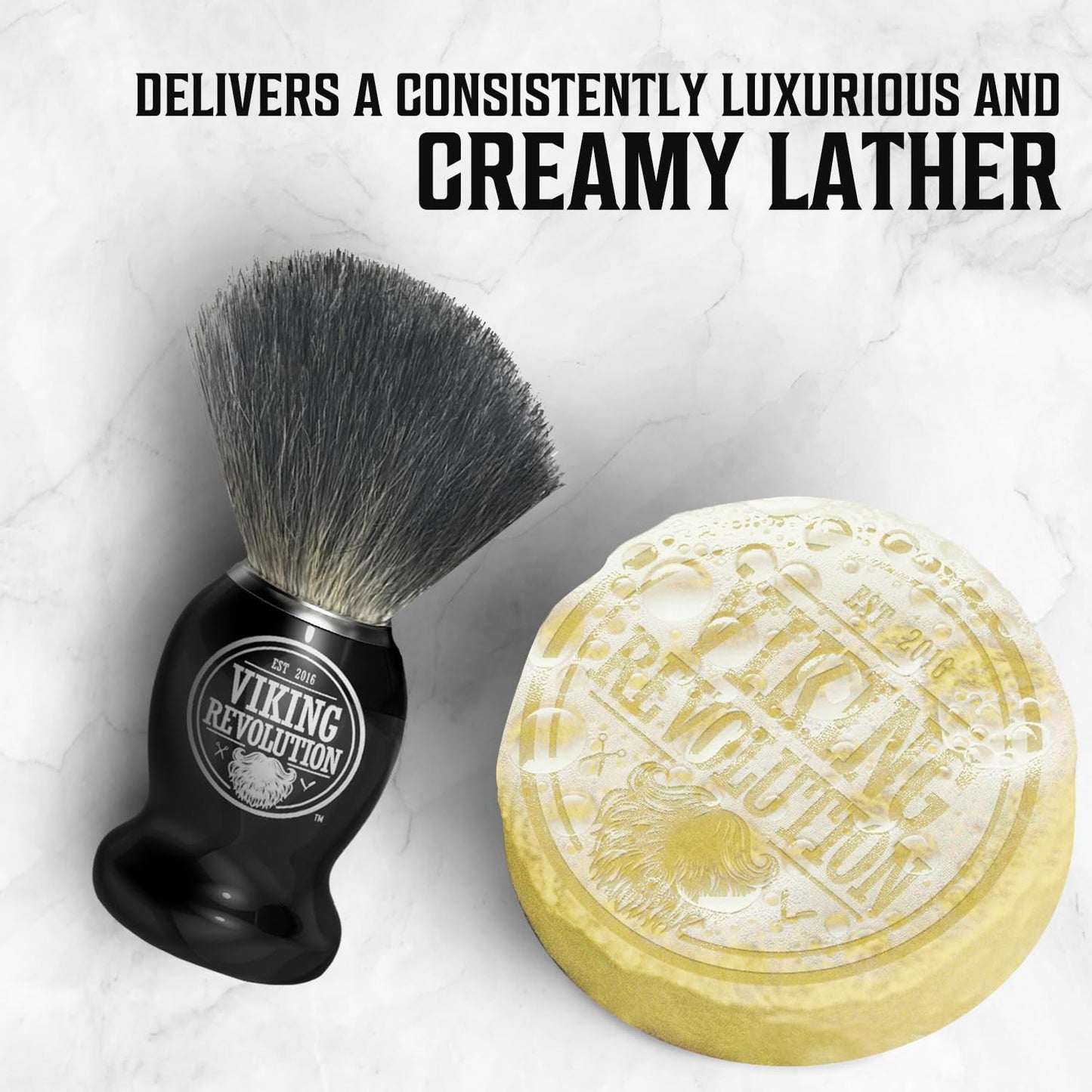 Viking Revolution Shaving Soap - Smooth Wet Shave Soap Puck | 4 Pack Variety, 2.5oz Each