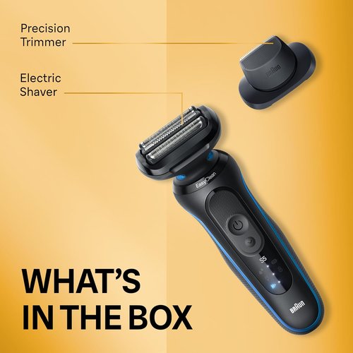 Braun Electric Shaver - Series 5 5118s | Waterproof Wet & Dry Shaving with Turbo Mode, 50 Min Runtime
