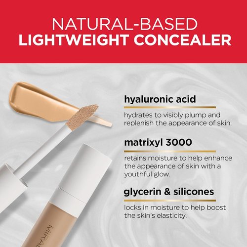 Mirabella Invincible Under Eye Concealer - Full Coverage Hydrating Formula for Dark Circles & Fine Lines - Medium M140