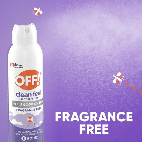 OFF! Clean Feel Insect Repellent Aerosol - 20% Picaridin Bug Spray for Long-Lasting Mosquito Protection | 5 oz