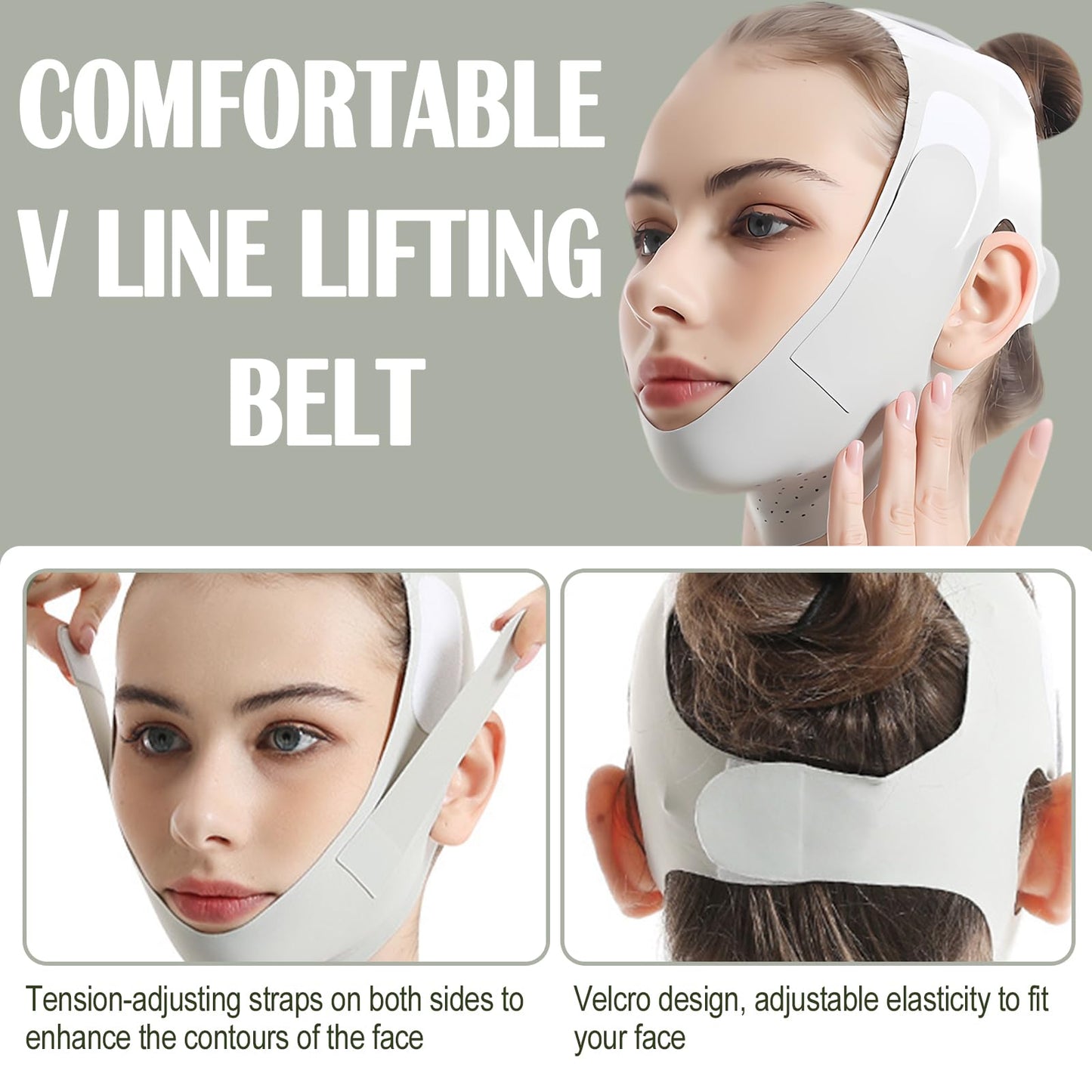 Chin Strap for Women,Reusable V Line Lifting Mask,Soft Comfortable Breathable Chin Strap for Women