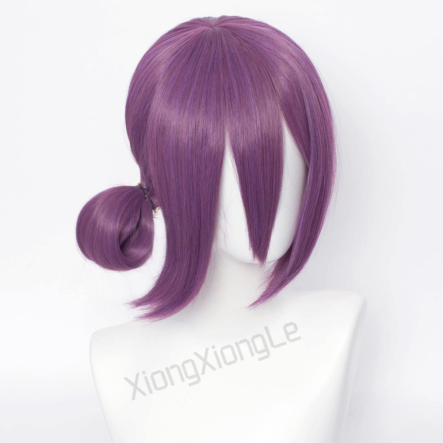 XiongXiongLe Man Reze Purple Ponytail Cosplay Wig Anime Chainsaw Heat Resistant Fiber Synthetic Women's Costume Hair with Cap Wig for Party Halloween(Reze)