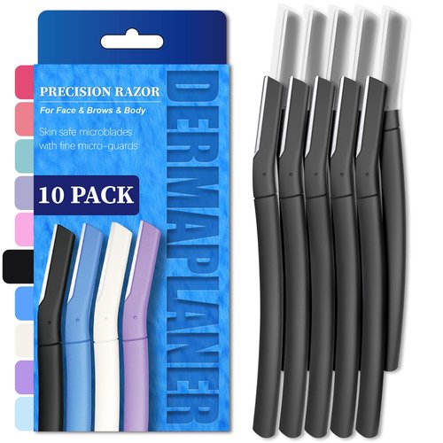**Skiennix Dermaplane Razor - Gentle Facial Exfoliation Tool for Smooth Skin | Black**