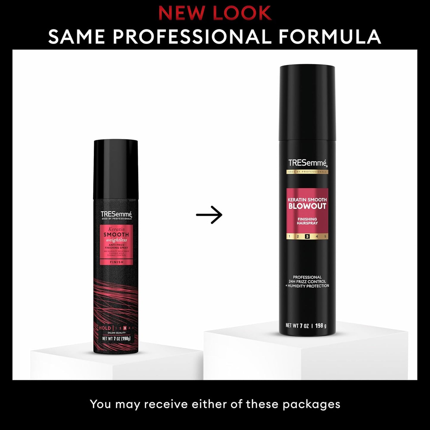 TRESemmé Anti-Frizz Finishing Spray - Keratin Smooth for Flexible Hold | Weightless 7 Fl Oz