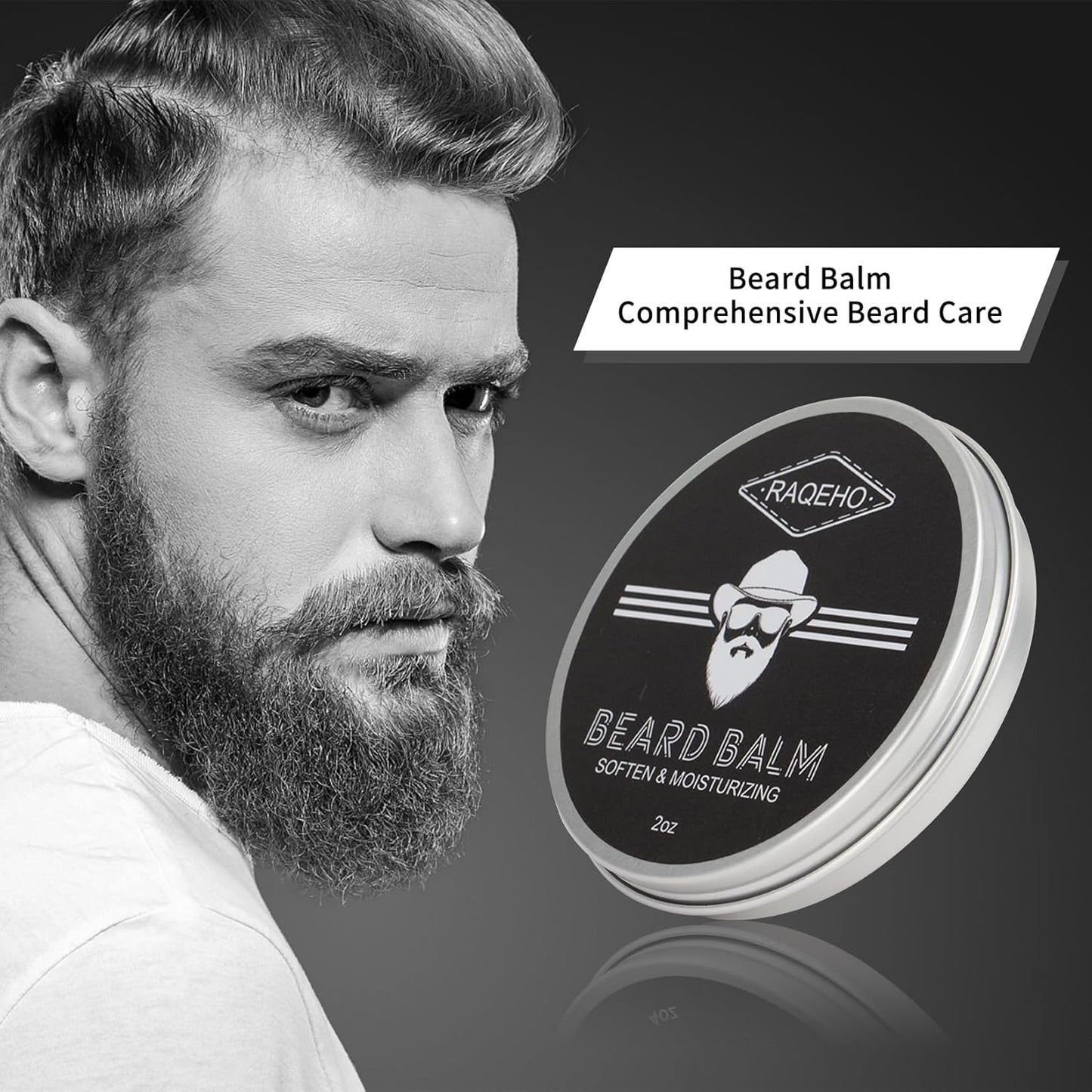Skiennix 2oz Beard Balm - Nourishing Mustache Wax & Leave-In Conditioner | Sandalwood Scent
