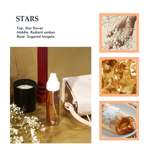 AQUA BLANCE Body Spray for Women, Fragrance Mist Gift Set, Pack of 3, Each 3.4 Fl Oz, Total 10.2 Fl Oz, Cherry Blossoms, Stars, Night