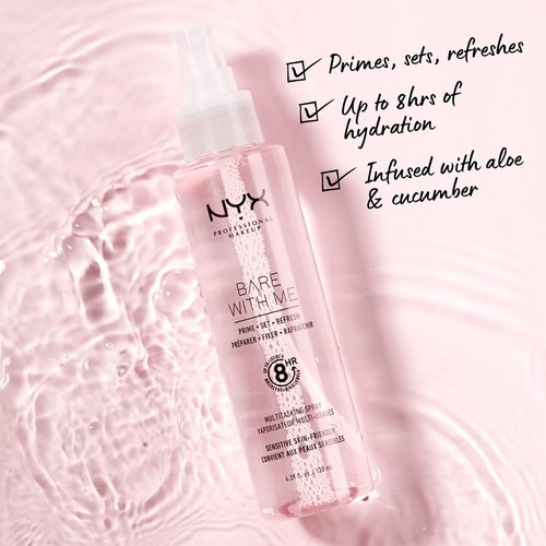 NYX PROFESSIONAL MAKEUP Bare With Me Face Primer & Setting Spray - Hydrating Mist for 8HR Wear