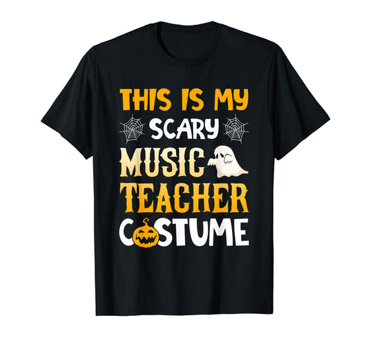 This Is My Scary Music Teacher Halloween Costumes Pajama T-Shirt