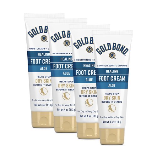 Gold Bond Healing Foot Cream, 4 oz, With Aloe, Nourishes & Softens For Healthier Looking Feet