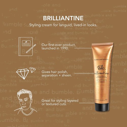 Bumble and bumble. Brilliantine Styling Cream - Adds Shine & Separation | For Medium to Thick Hair, 2 Fl Oz