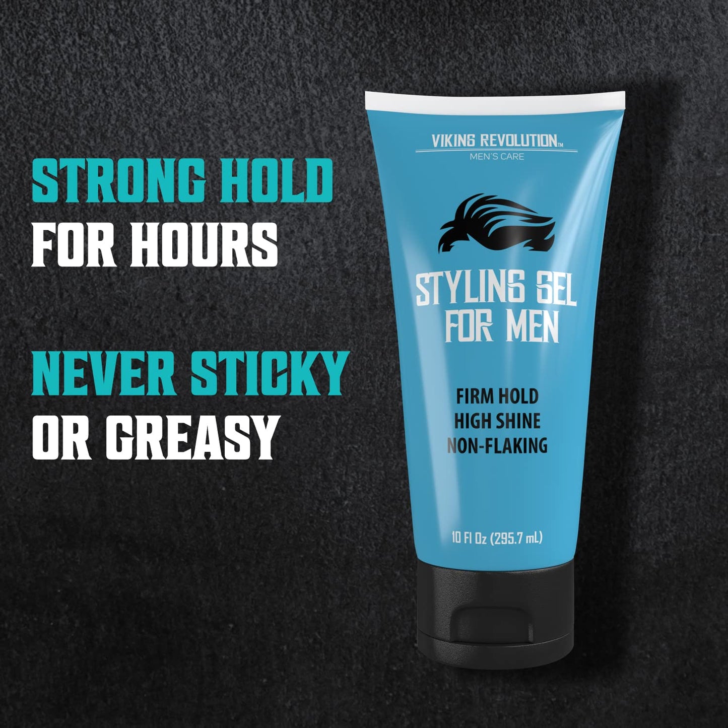 Skiennix Hair Gel for Men - Strong Hold Styling Gel with High Shine | Non-Flaking Formula (10oz)