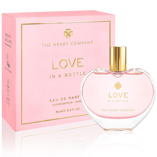 The Heart Company Love In A Bottle - Floral & Sweet Vegan Perfume for Women | Romantic Eau de Parfum - 75ml