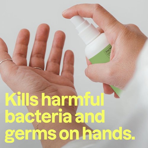 ATTITUDE Hand Sanitizer Spray, EWG Verified, Kills Germs & Bacteria, Vegan & Plant-Based, Safe for Adults & Kids, Olive Leaves Scent, 3.38 Fl Oz (Spray Bottle)
