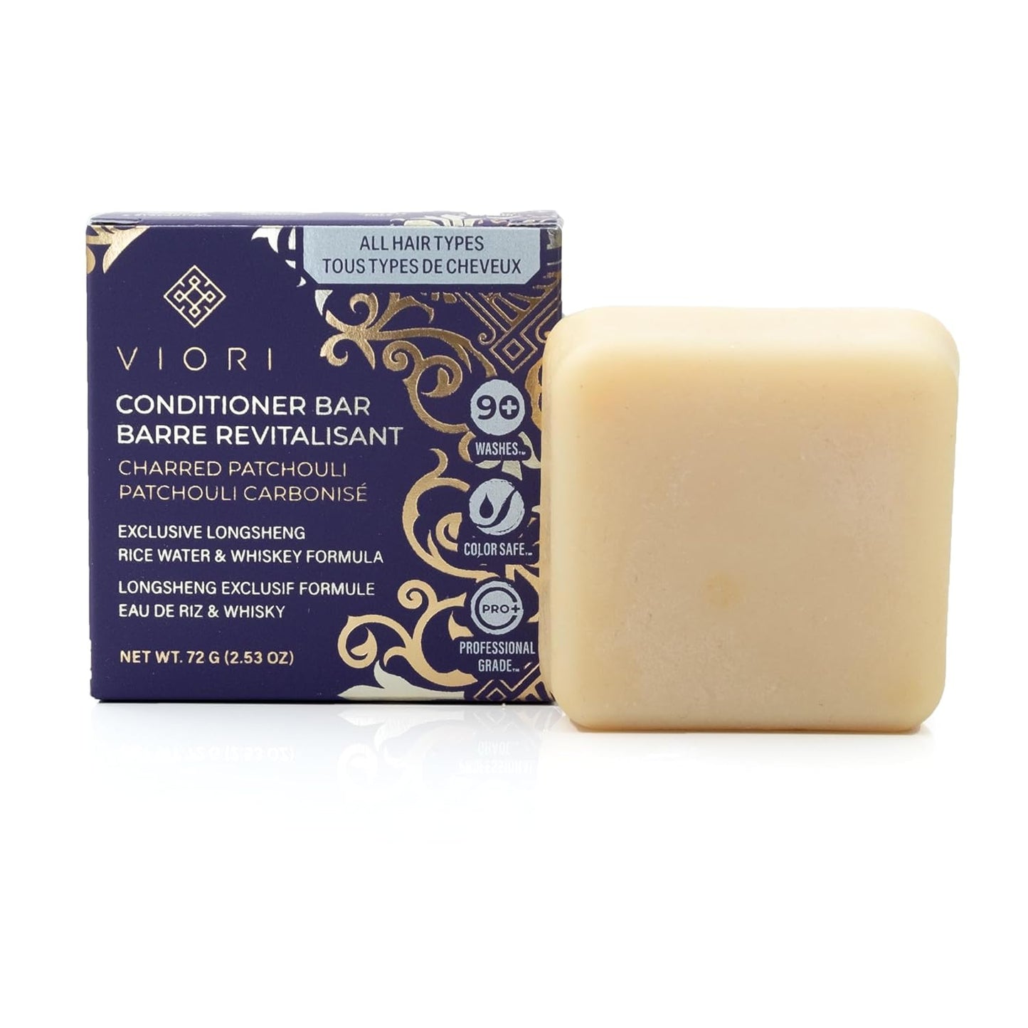Viori Hamish & Co. Conditioner Bar for Men - Whiskey Infused Charred Patchouli | Natural & Handcrafted in Scotland