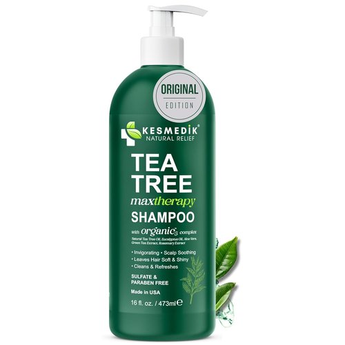 MaxTherapy Tea Tree Oil Shampoo - Deep Cleansing for Dandruff & Itchy Scalp | Sulfate-Free, 16 fl oz