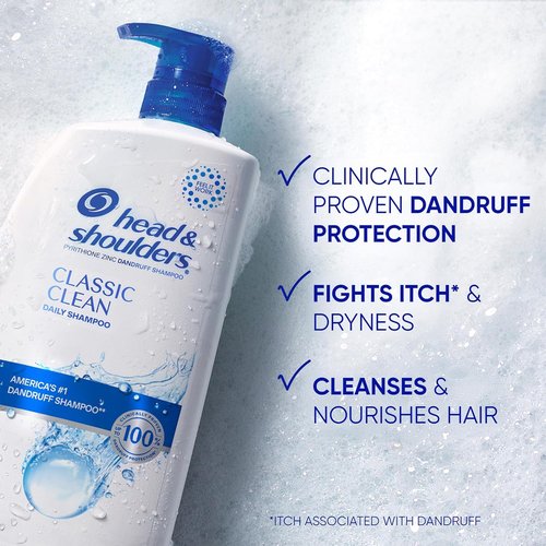 Head & Shoulders Anti-Dandruff Shampoo - Classic Clean Twin Pack, 1% Pyrithione Zinc, 32.1 fl oz Each