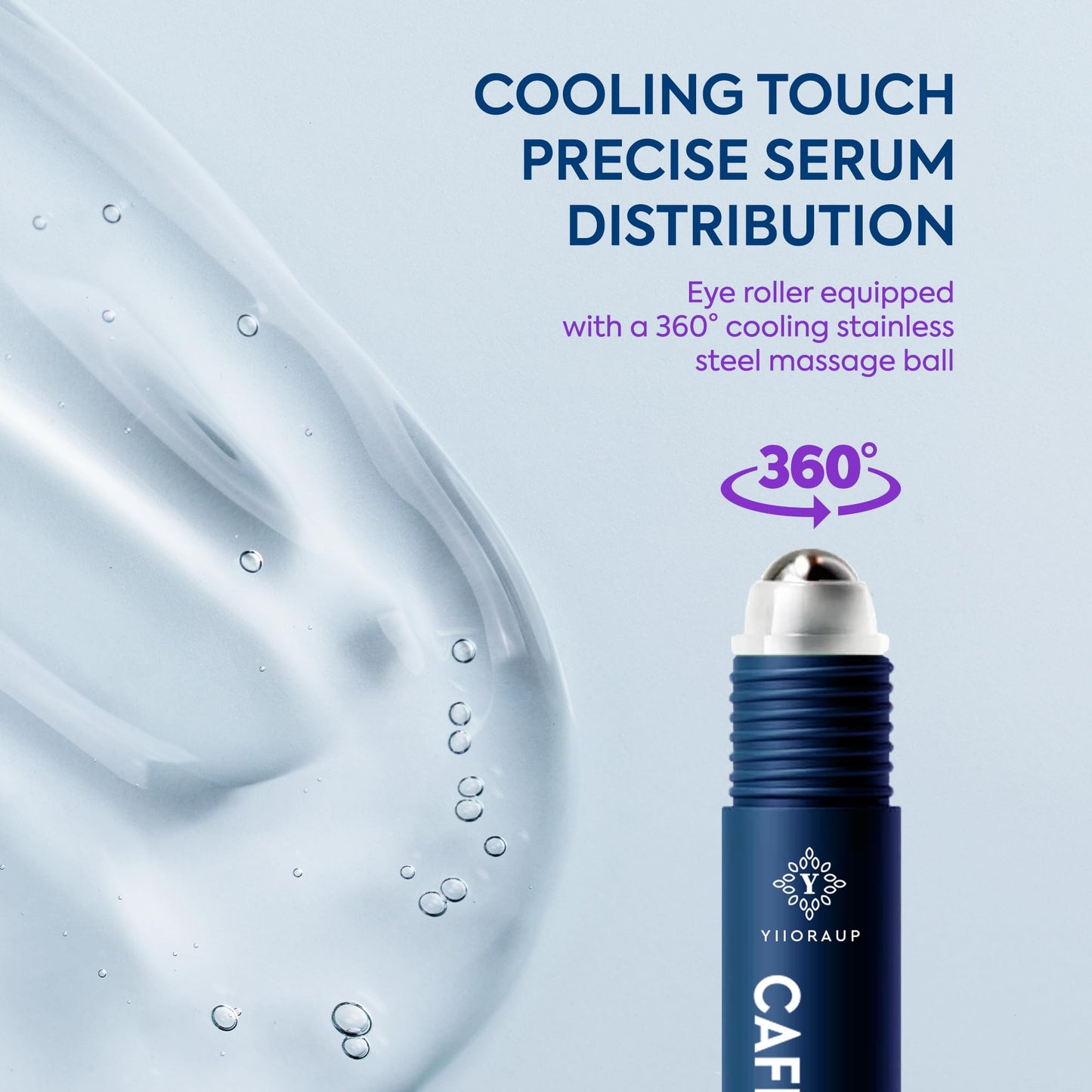 Eye Bags Treatment for Men: Eye Roller for Puffy Eyes and Under Eye Puffiness Reducer – Caffeine Eye Cream for Dark Circles and Wrinkles