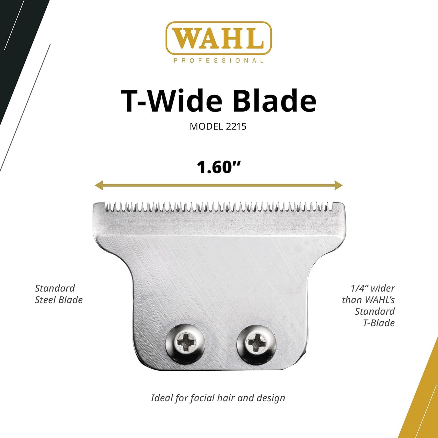 Wahl Professional Extra Wide T-Blade - Adjustable Zero-Overlap Design for High Precision Cutting