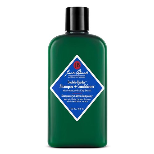 Jack Black Double-Header Shampoo & Conditioner - Sulfate-Free Formula with Coconut Oil & Kelp, 16 Oz