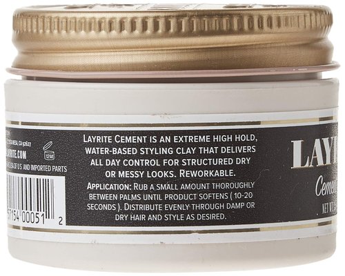 Layrite Deluxe Hair Clay - Strong Hold & Matte Finish - 1.5 Ounce for All Hair Types