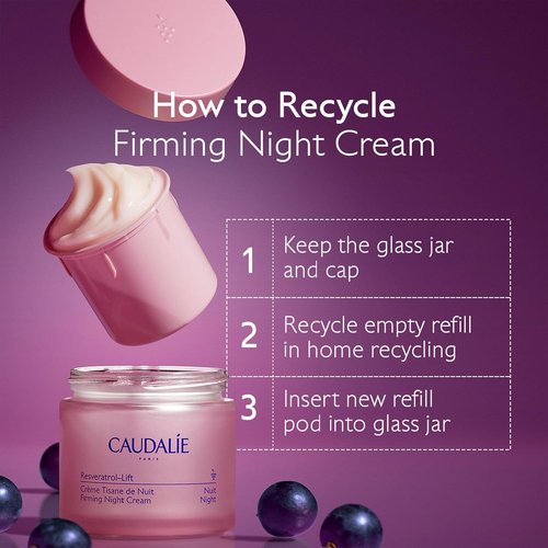 Caudalie Resveratrol-Lift Firming Night Cream | Refillable Retinol Alternative - 50 mL