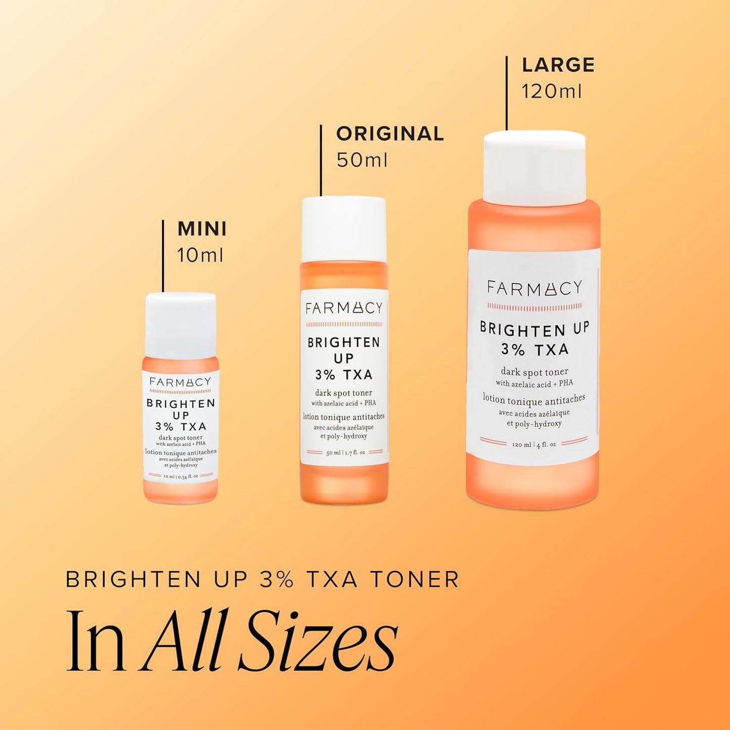 Farmacy 3% TXA Brightening Toner - Dark Spot Corrector with Azelaic Acid & Tranexamic Acid | 120ml