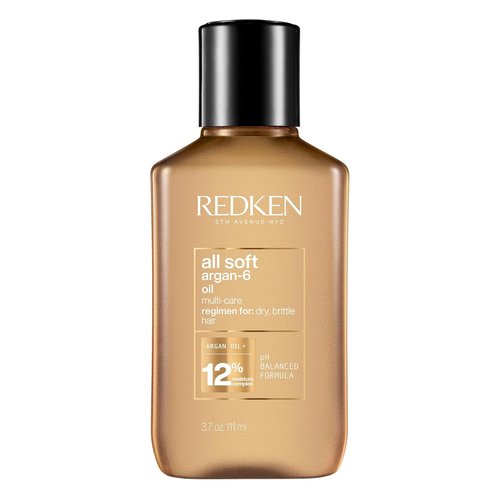Redken All Soft Argan-6 Oil Treatment - Deep Conditioning for Dry Hair, Enhances Softness & Shine