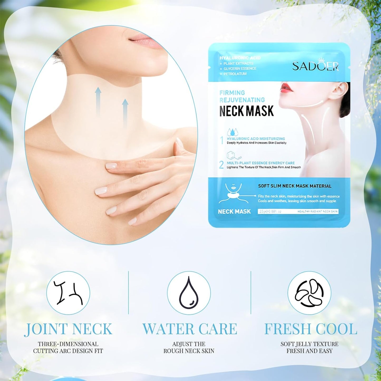 Skiennix Neck Wrinkle Patches - Hydrating Moisturizing Smile Line Pads | 12 Pcs for Skincare