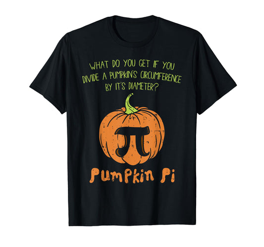 Pumpkin Pie Math Shirt Funny Halloween Thanksgiving Pi Day T-Shirt