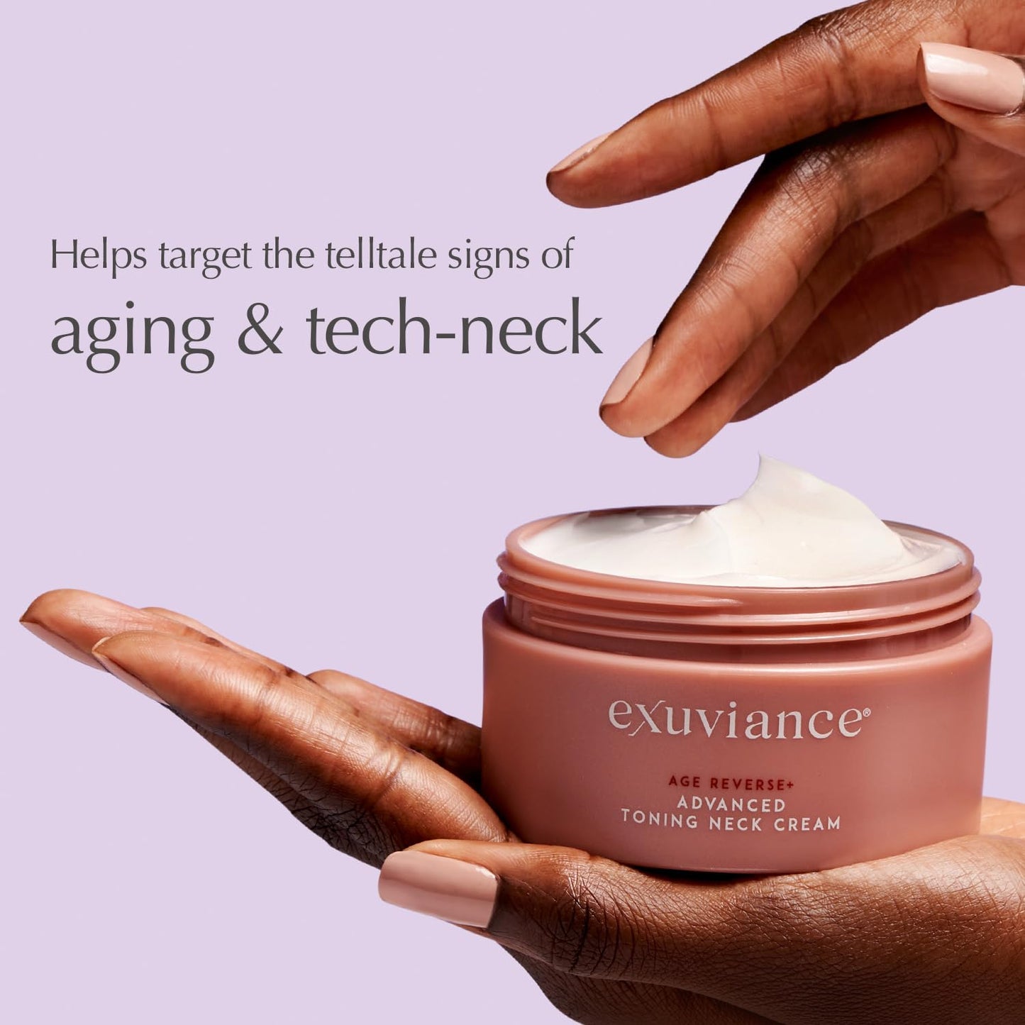 Exuviance Age Reverse+ Neck Cream - Toning & Firming Anti-Aging Moisturizer with Peptides, 4.4 oz