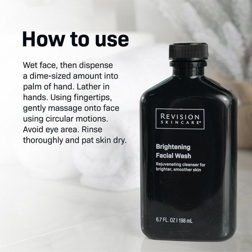 Revision Skincare Brightening Facial Wash - Exfoliating Cleanser with Vitamin C & E for Radiant Skin