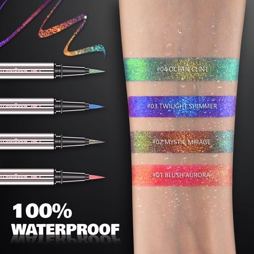 CHARMACY Liquid Eyeliner - Waterproof Intense Black Pen with Ultra Fine Tip | Long-Lasting & Smudge-Proof, 0.6ml