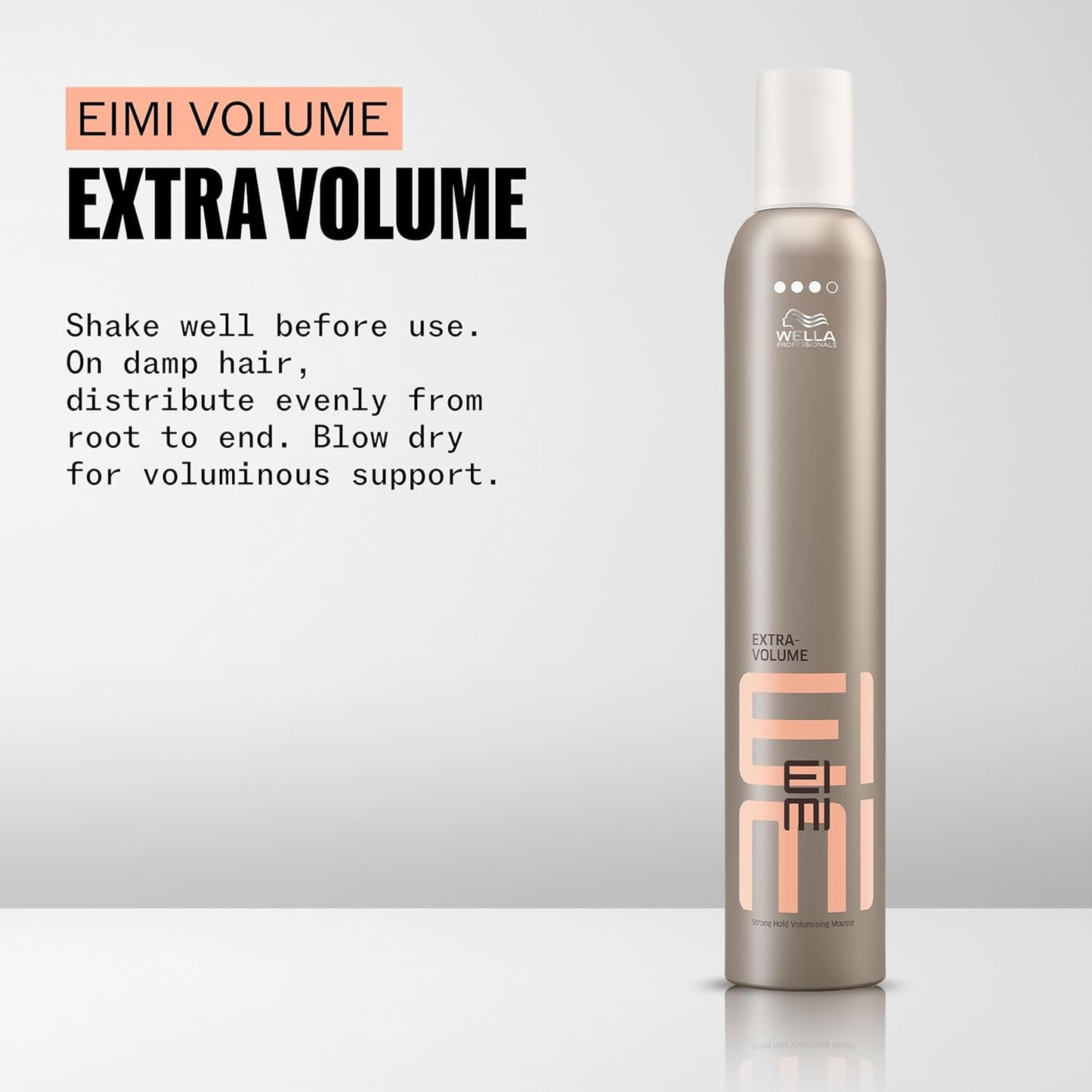 Wella Professionals EIMI Extra Volume Mousse - Strong Hold Volumizing Hair Styling | Adds Volume & Body | 10.1 Oz