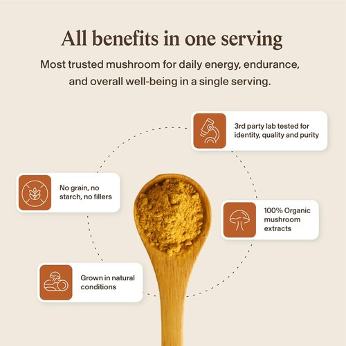 Real Mushrooms Cordyceps Capsules - Organic Energy & Performance Supplement | 300 Vegan, Non-GMO Capsules