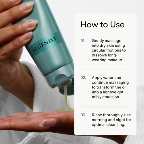 Algenist GENIUS Ultimate Anti-Aging Melting Facial Cleanser - Nourishing Milky Oil + Makeup Remover with Avocado Oil & Alguronic Acid (150ml)